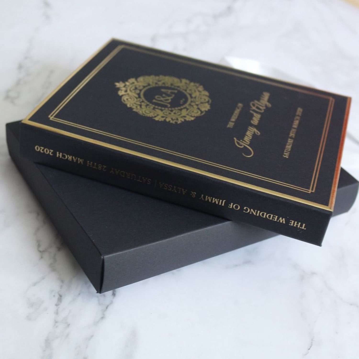 Hardcover Box Foiling Printing Transparent Acrylic Invitation Card Customized